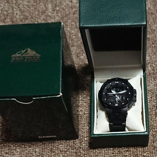 [ Casio ] Protrek новый товар наручные часы PRW-7000FC-1BJF радиоволны солнечный мужской черный CASIO мужчина не использовался товар 