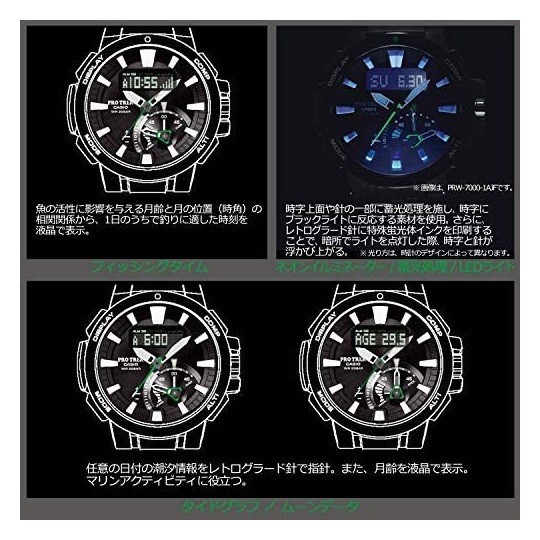 [ Casio ] Protrek новый товар наручные часы PRW-7000FC-1BJF радиоволны солнечный мужской черный CASIO мужчина не использовался товар 