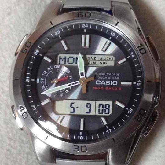 【カシオ】 ウェーブセプター 新品 シルバー 腕時計 WVA-M650D-1AJF 電波ソーラー 未使用品 メンズ 男性 CASIO_画像1