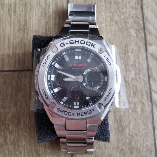 カシオ Gショック Gスチール 新品 クオーツ GST-S110D-1A メンズ CASIO 腕時計 未使用品 男性 ソーラー 並行輸入品