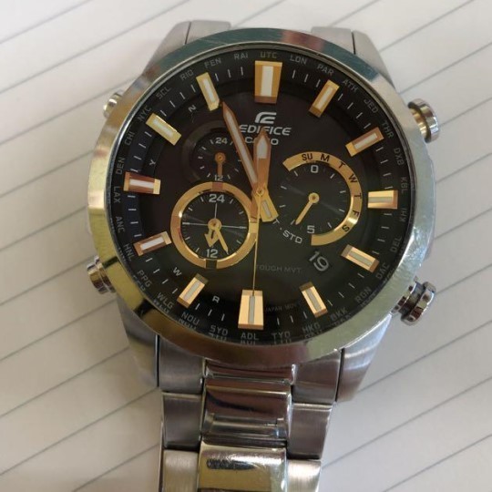 【カシオ】 エディフィス 新品 腕時計 EQW-T640D-1A9JF 電波ソーラー シルバー 未使用品 メンズ 男性 CASIO