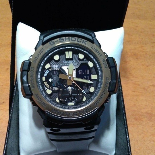 G-Shock Gulfmaster Vintage Black &amp; Gold Новые часы GN-1000GB-1AJF Черные мужские неиспользованные мужские CASIO