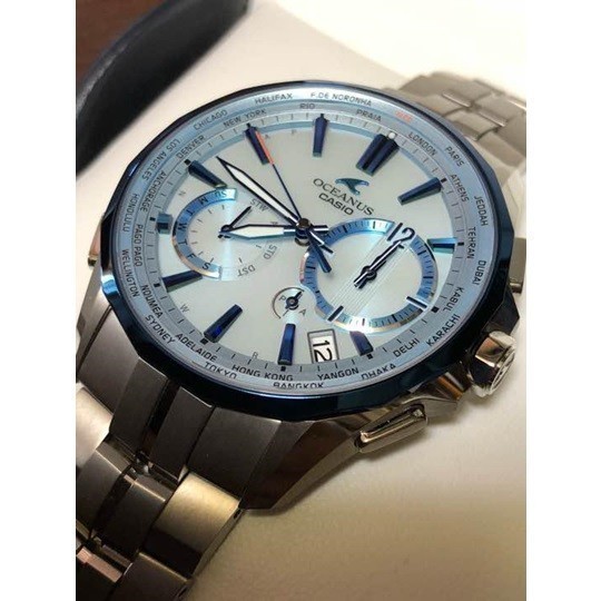 [ Casio ] Oceanus Manta новый товар наручные часы радиоволны солнечный OCW-S3400D-2AJF серебряный мужчина CASIO мужской не использовался товар 