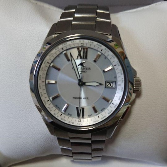 [ Casio ] Oceanus новый товар наручные часы серебряный OCWS1007A2JF радиоволны солнечный не использовался товар сапфир стекло мужской мужчина CASIO