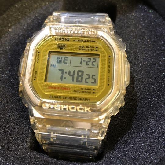 【カシオ】 ジーショック GLACIER GOLD 新品 メンズ DW-5035E-7JR 腕時計 男性 未使用品 CASIO クリア