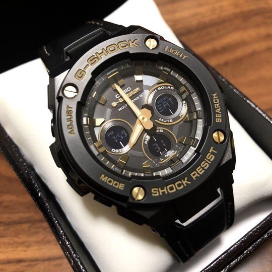 【カシオ】 ジーショック G-STEEL 新品 電波ソーラー ブラック GST-W300GL-1AJF 腕時計 男性 未使用品 CASIO メンズ