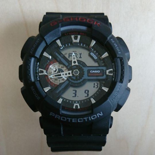 カシオ G-Shock ジーショック 新品 20ATM GA-110-1AER 腕時計 メンズ 未使用品 CASIO 男性 並行輸入品