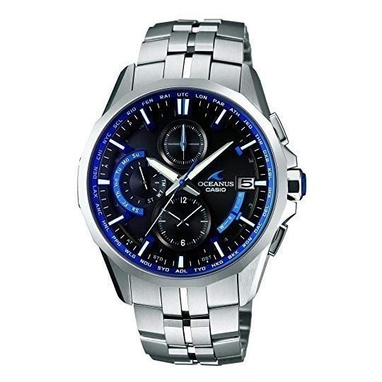 [ Casio ] Oceanus Manta new goods wristwatch OCW-S3000-1AJF silver radio wave solar man CASIO men's unused goods 