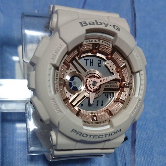 CASIO カシオ ベビージー BABY-G ベビーG レディース 新品 ピンク カラーズ ベージュ ピンクゴールド並行輸入 未使用品 BA-110CP-4A 腕時計