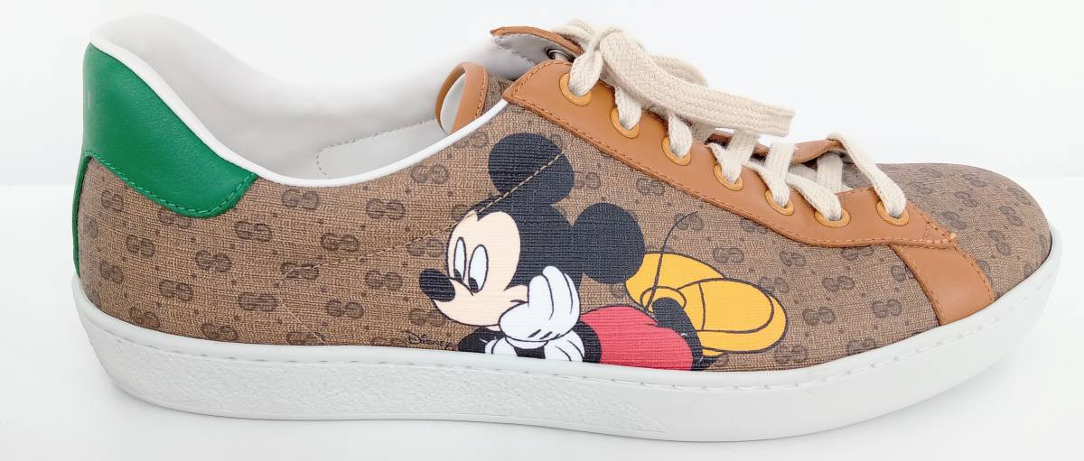GUCCI 602548 グッチ ディズニー スニーカー メンズ ブラウン レザー