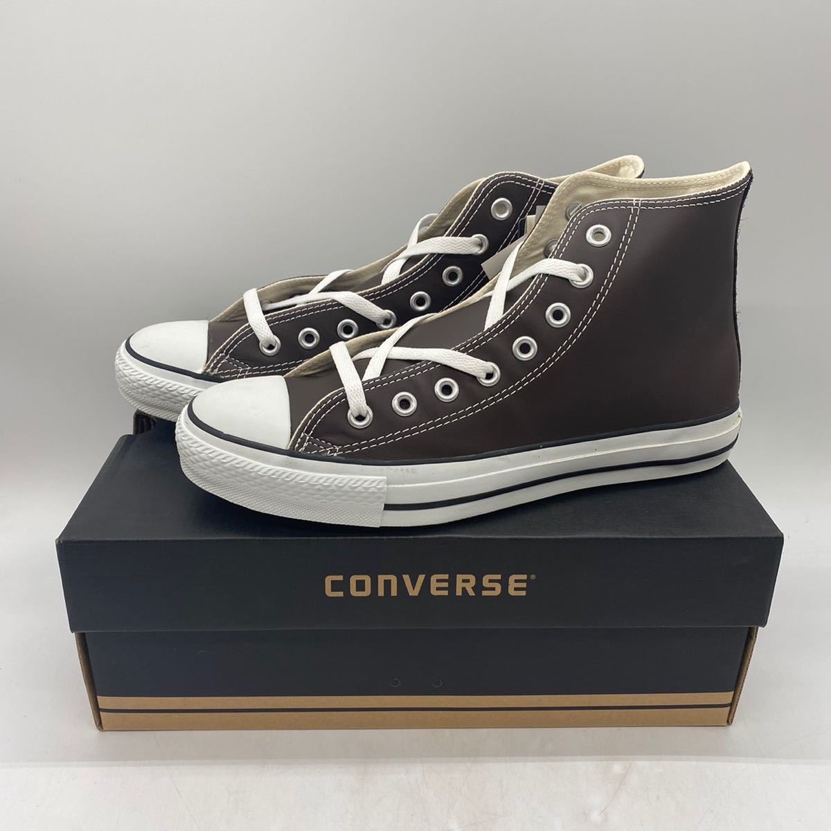 【新作入荷!!】 オールスター レザー コンバース BROWN HI STAR ALL LEATHER CONVERSE 【27.5cm】新品 ハイ 3299 (1B417) ブラウン 27.5cm 【新作入荷!!】 オールスター レザー コンバース BROWN HI STAR ALL LEATHER CONVERSE 【27.5cm】新品 ハイ 3299 (1B417) ブラウン 27.5cm