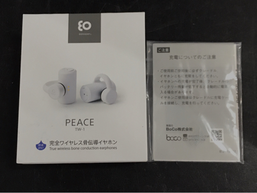 earsopen PEACE TW-1 完全ワイヤレス 骨伝導 イヤホン Bluetooth 動作確認済み_画像6