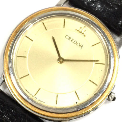 グレイ系【上品】 セイコー クレドールメンズ 型番7770-6030 腕時計