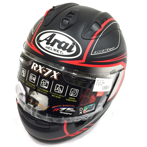 美品 ARAI フルフェイスヘルメット RX-7 57-58cm 部ブラック 外箱付き