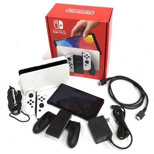 1円 Nintendo Switch HEG-S-KAAAA ホワイト ニンテンドースイッチ本体 有機ELモデル 動作確認済 付属品あり 任天堂