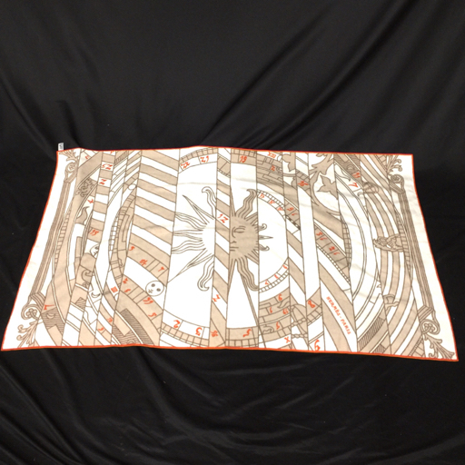 美品 エルメス コットン/綿 100% ビーチタオル 縦152cm×横92.5cm