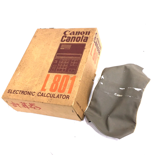 1円 Canon Canola L801 計算機 電卓 昭和レトロ 元箱付き キャノーラ