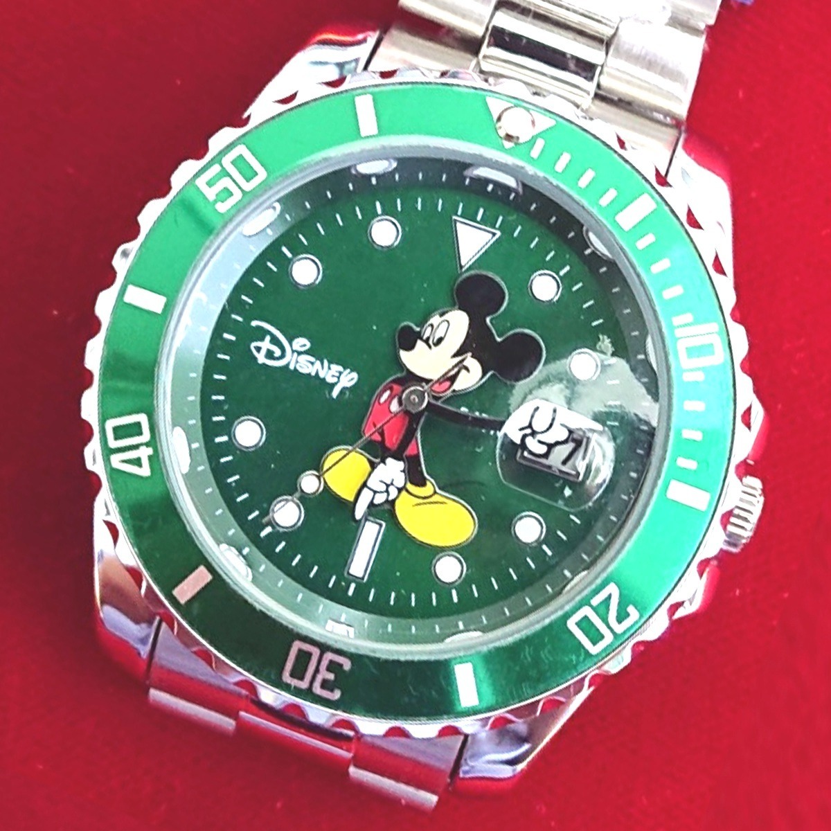 新品 未使用 Seiko 海外モデル Disney Mickey Mouse コラボ時計 5気圧防水 カラー 人気のgreen Growingup Group Com