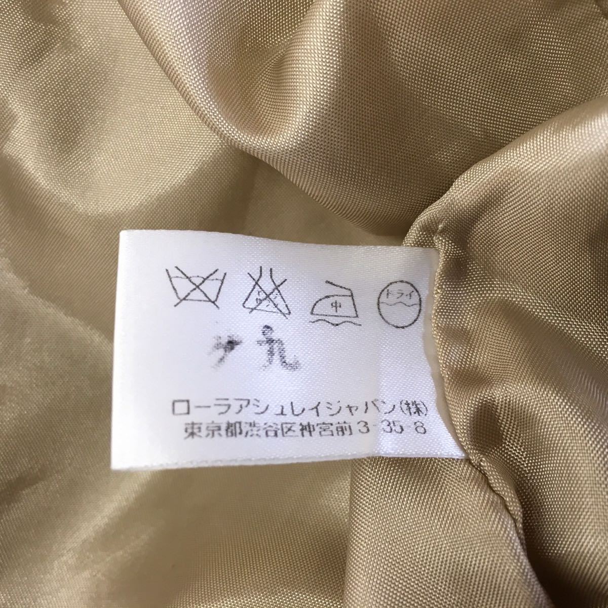 【 красивая вещь 】　laura ashley　...　 хлопок   пиджак 　... пиджак 　 бежевый 　11 номер  　 женский 　L соответствует  　 сделано в Японии 