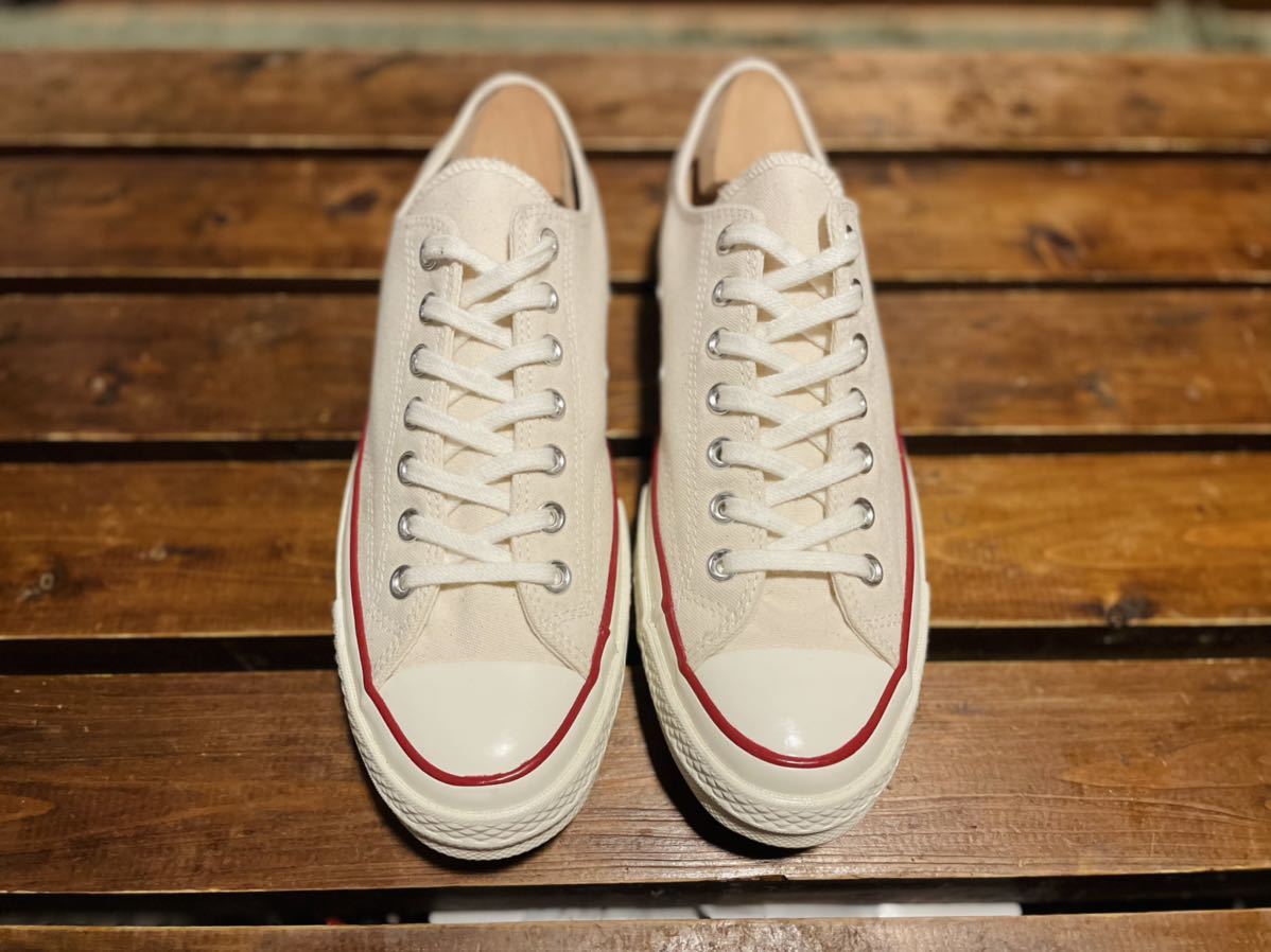 コンバース chuck Taylor チャックテイラー ct70 オールスター CONVERSE 三ツ星 OX ローカット LOW ホワイト 生成り ベージュ27.5 CT70