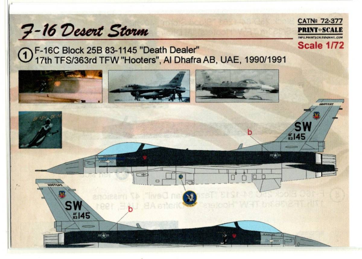 最大57％オフ！ 大感謝セール 1 72 Print Scaleプリントスケールデカール 72-377 F-16 Desert Storm experienciasalud.com experienciasalud.com