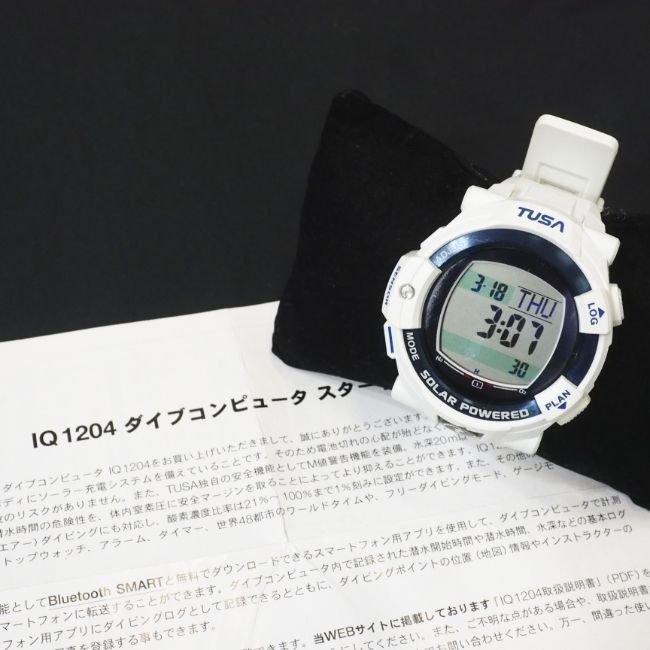 TUSA IQ1204 DCソーラー リンク ダイブコンピューター ホワイト 即決
