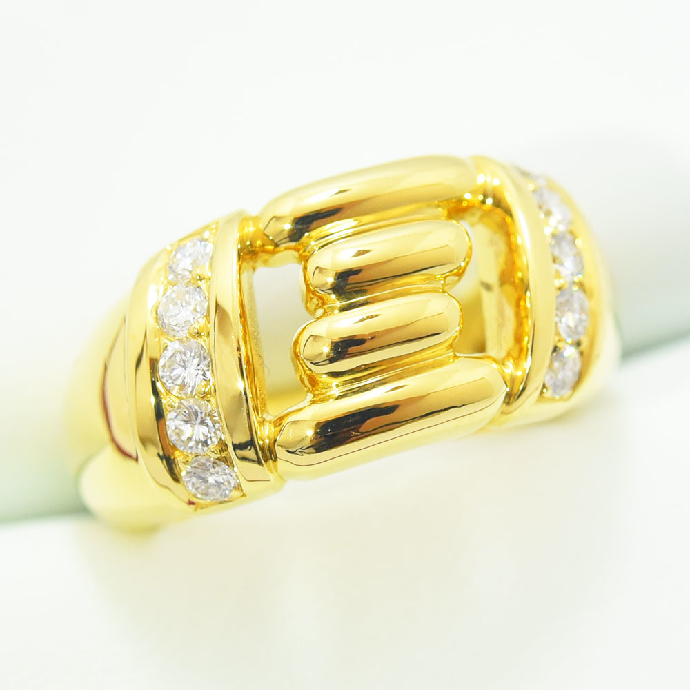 ブシュロン リング BOUCHERON 指輪 ダイヤモンド K18 750 約11.5号 新品仕上げ 中古_画像1