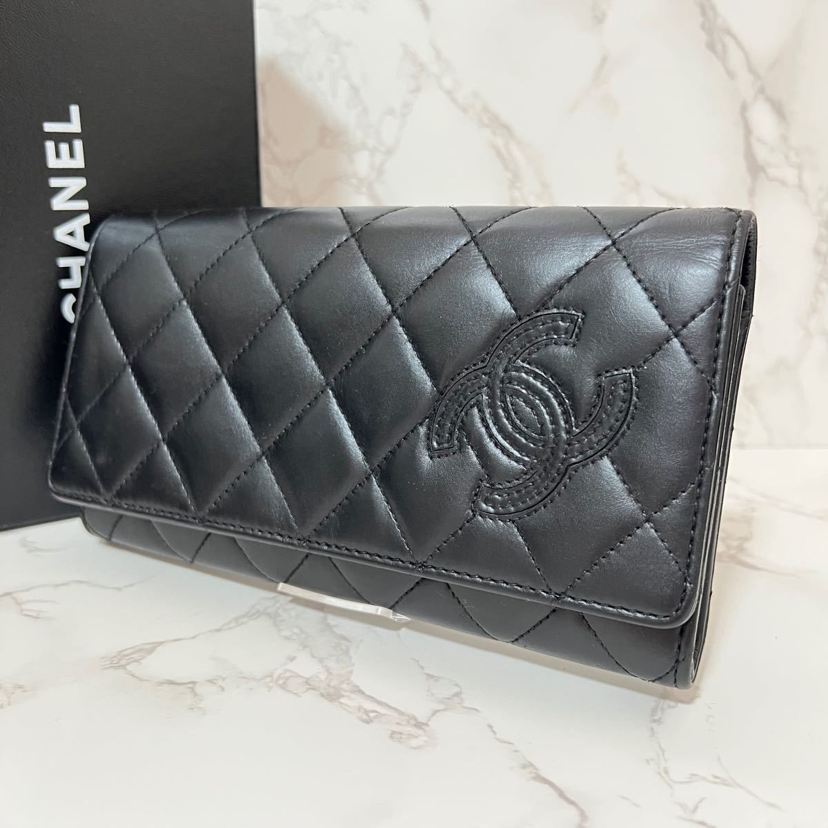 CHANEL シャネル シンプリーCC マトラッセ フラップ 長財布 ロング