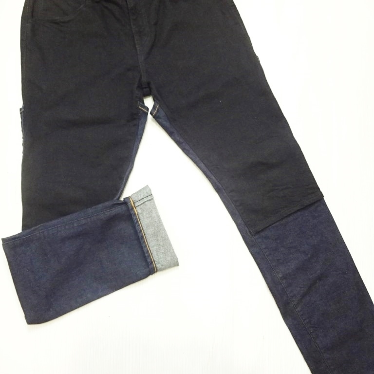 即決★ 送料無★ 良品★　JieDa　OW 2WAY SLIM DENIM PANTS　W80cm　ストレッチ　リバーシブル　ブラック×藍青　日本製　ジエダ　E984