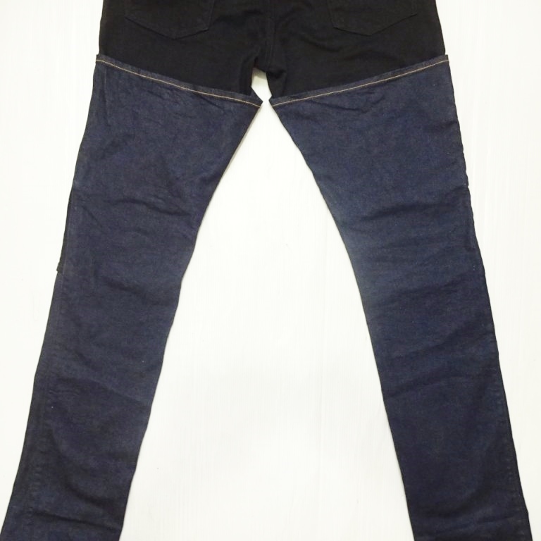 即決★ 送料無★ 良品★　JieDa　OW 2WAY SLIM DENIM PANTS　W80cm　ストレッチ　リバーシブル　ブラック×藍青　日本製　ジエダ　E984