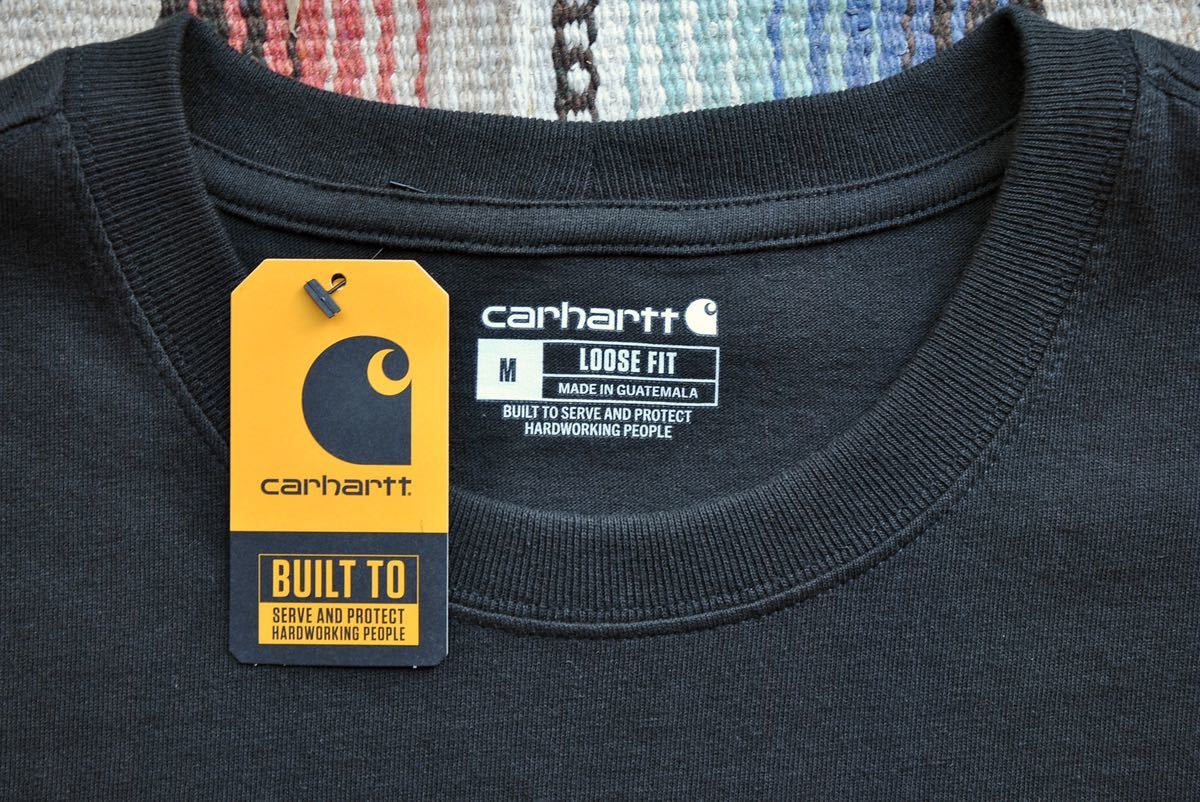 USAカーハートCARHARTTヘビーウエイト半袖ポケットTシャツ☆ブラックＭ　ポケt アメカジ ワーク アウトドア キャンプ バイク_画像4