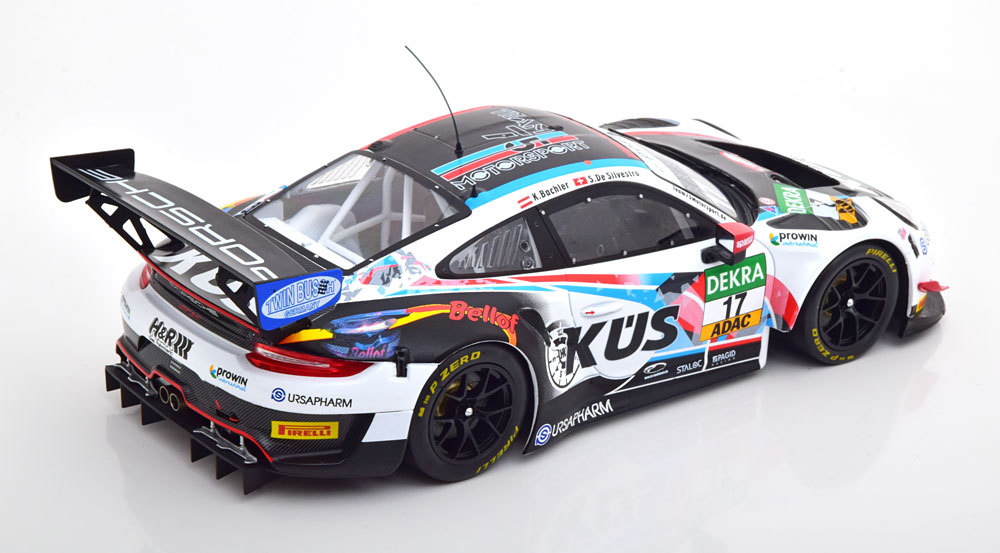 Ixo 1/18 Porsche 911 GT3 R #17 Bellof Tribute No 17 ADAC GT Masters 2020 Bachler/de Silvestro　ポルシェ　イクソ_画像2