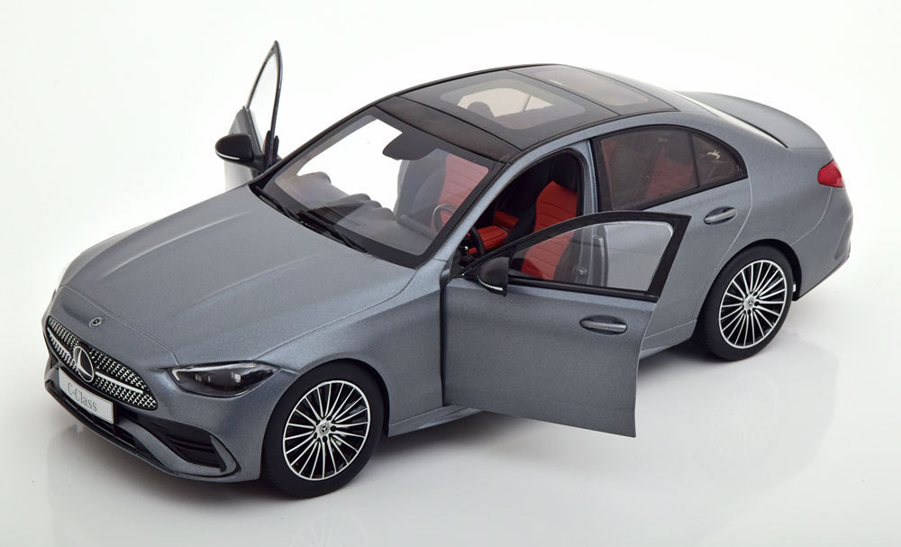 NZG 1/18 Mercedes Benz C class (W206) 2021 selenite grey　メルセデス　ベンツ　ディーラー特注品_画像3