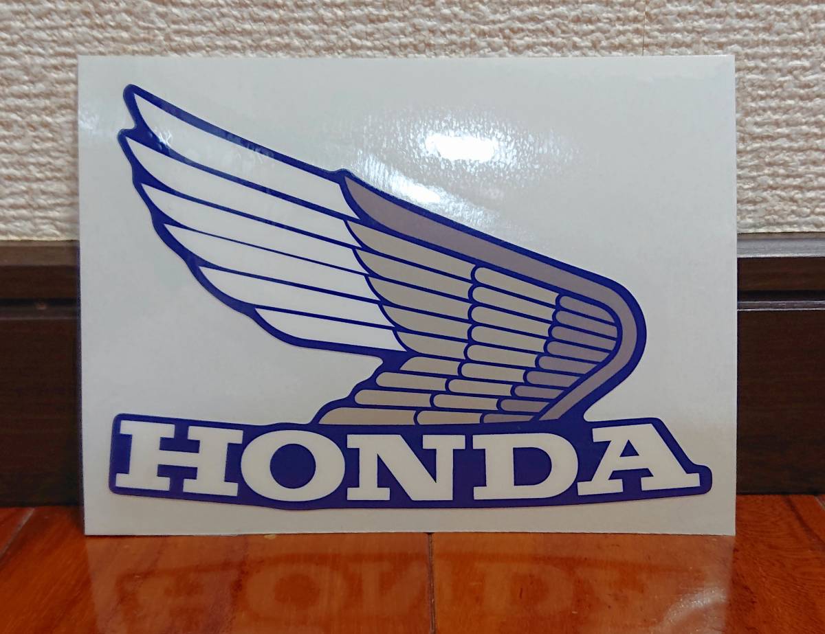 送料無料 ホンダウィングマークステッカー左右セット CBX400F 青/白1型