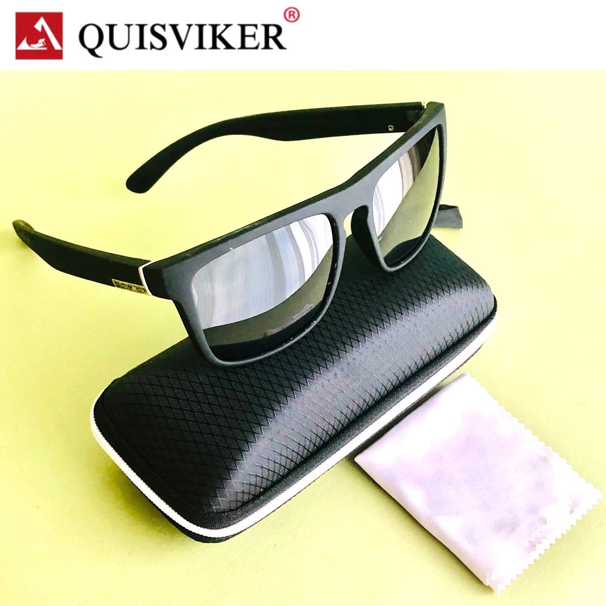 QUISVIKER 偏光グラス サングラス  UV400 黒 ブラック 偏光レンズ 偏光サングラス スポーツサングラス