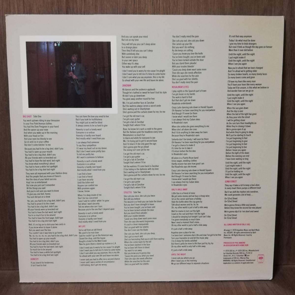 LP - US盤 - Billy Joel - 52nd Street - FC 35609 - *23_画像2