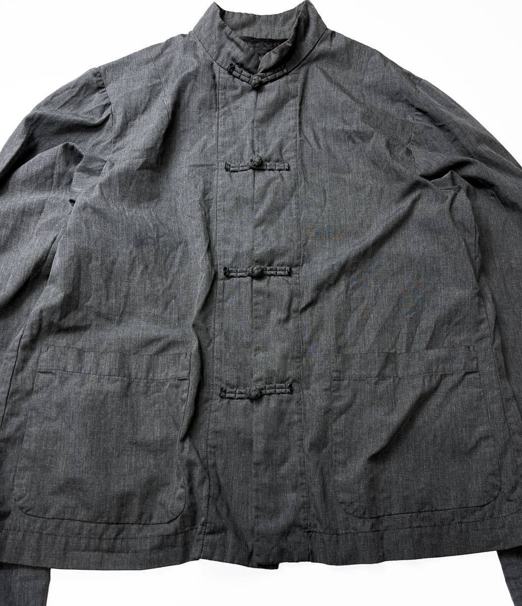 ポリエステル縮絨 チャイナジャケット BLACK COMME des GARCONS ポリエステル縮絨 チャイナジャケット BLACK COMME des GARCONS