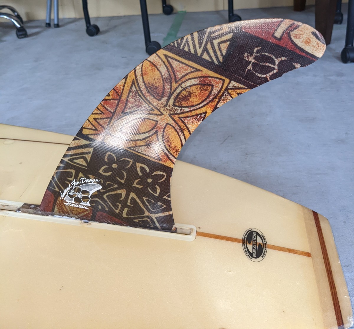 70年代 BK Hawaii SURFBOARD 10ft Classic３ストリンガー Vintageカスタムシングルフィン付 