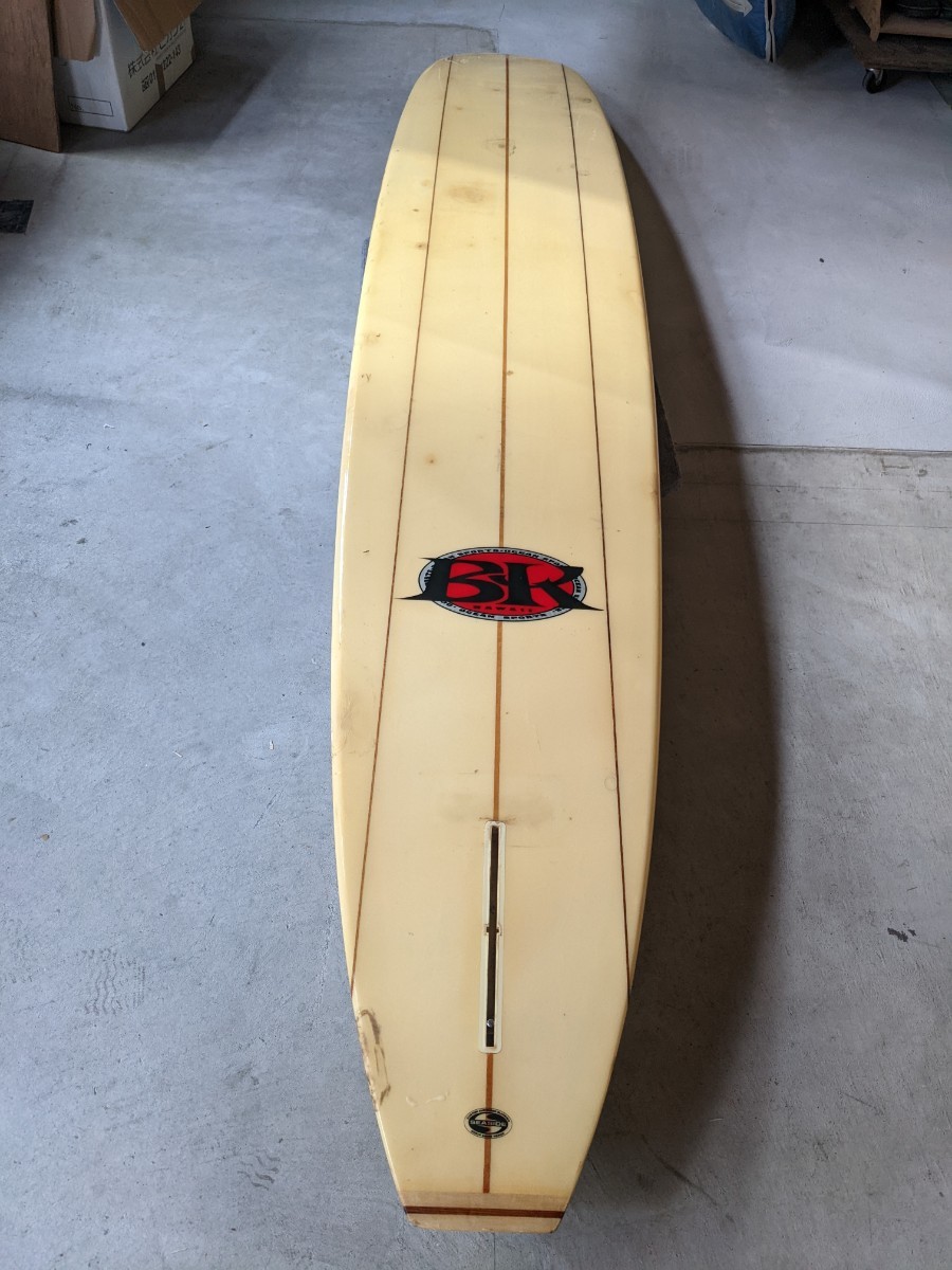 70年代 BK Hawaii SURFBOARD 10ft Classic３ストリンガー Vintageカスタムシングルフィン付 