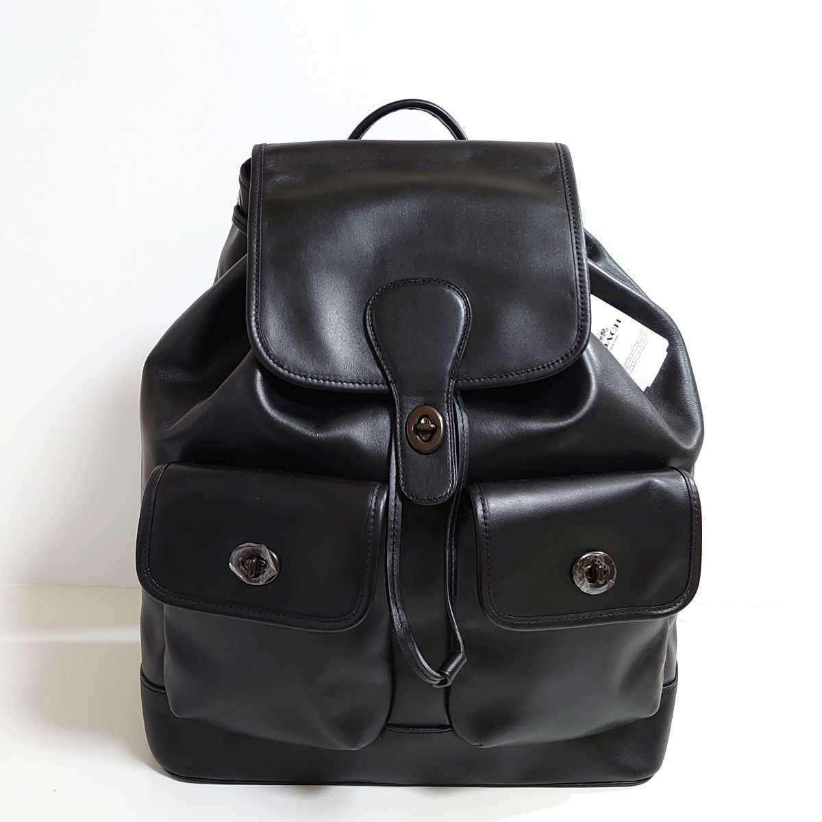 ☆未使用 定価104,500円 COACH コーチ 本革 レザー メンズ リュック