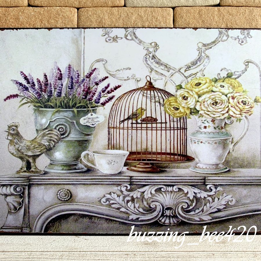  tin plate signboard *002* welcome board flowers and birds herb retro autograph plate gardening welcome board interior lavender plant 
