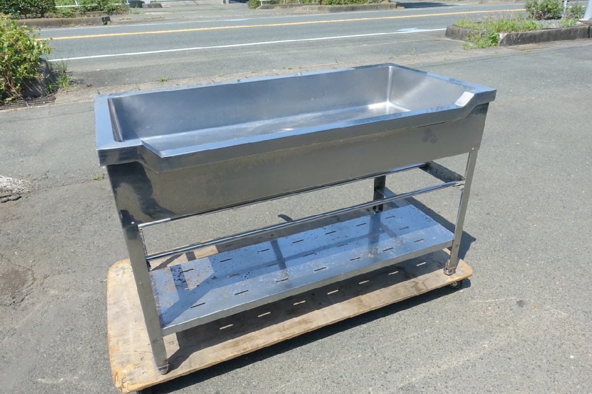 静岡県発 125*60*80cm ステンレス １槽 舟型シンク 業務用 厨房 流し台 １槽シンク 舟形シンク 1250 600