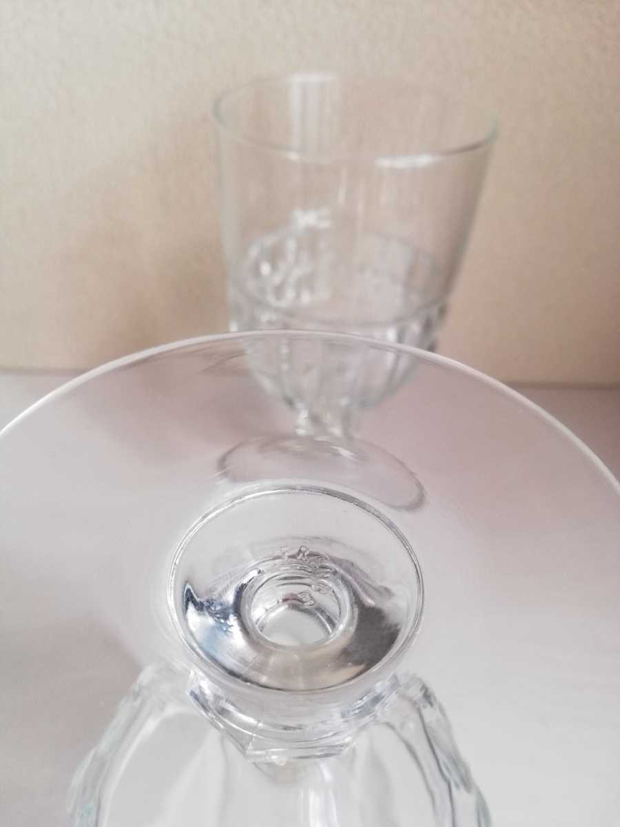 大好きアンティーク/コレクションヴィンテージ フランス ワイングラス ４個 硝子 ゴブレット ガラス製