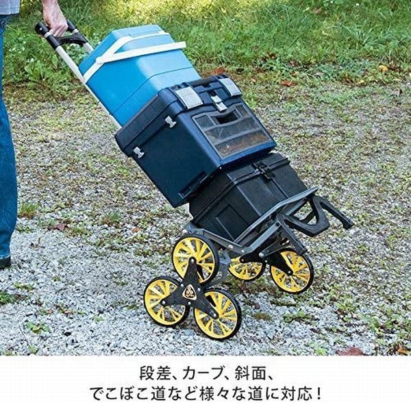 新品 2台セット★3輪キャリー アップカート 最大耐荷重45㎏ 箱入り 未使用 荷物運び アウトドア ガーデニング 防災 DIY キャリングカート B_画像6