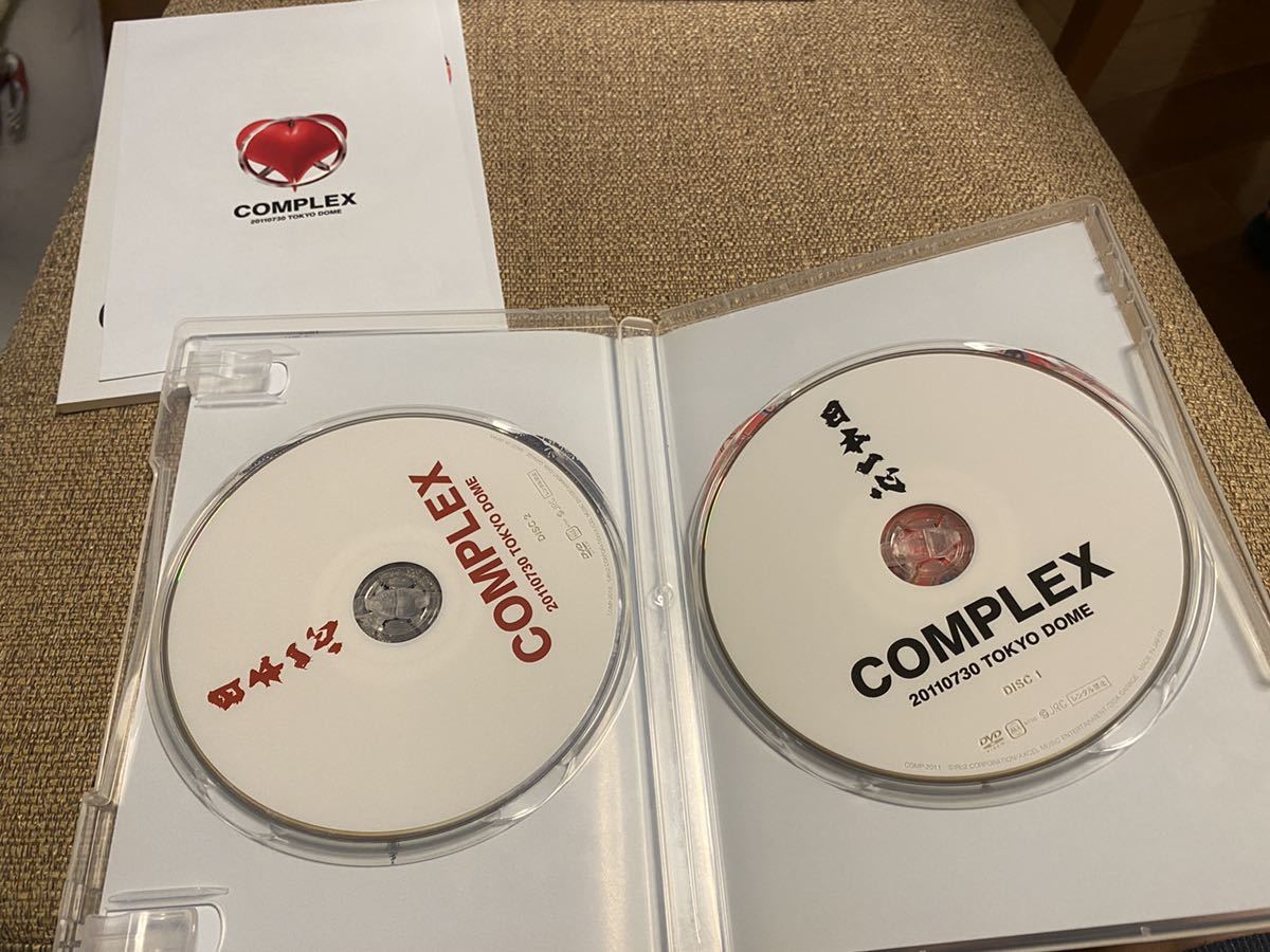 超美品】COMPLEX DVD 2枚 日本一心 20110730 TOKYO DOME ブックレット