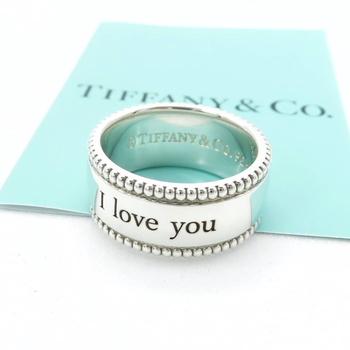 希少 美品 Tiffany&Co. ティファニー I LOVE YOU ビーズ シルバー
