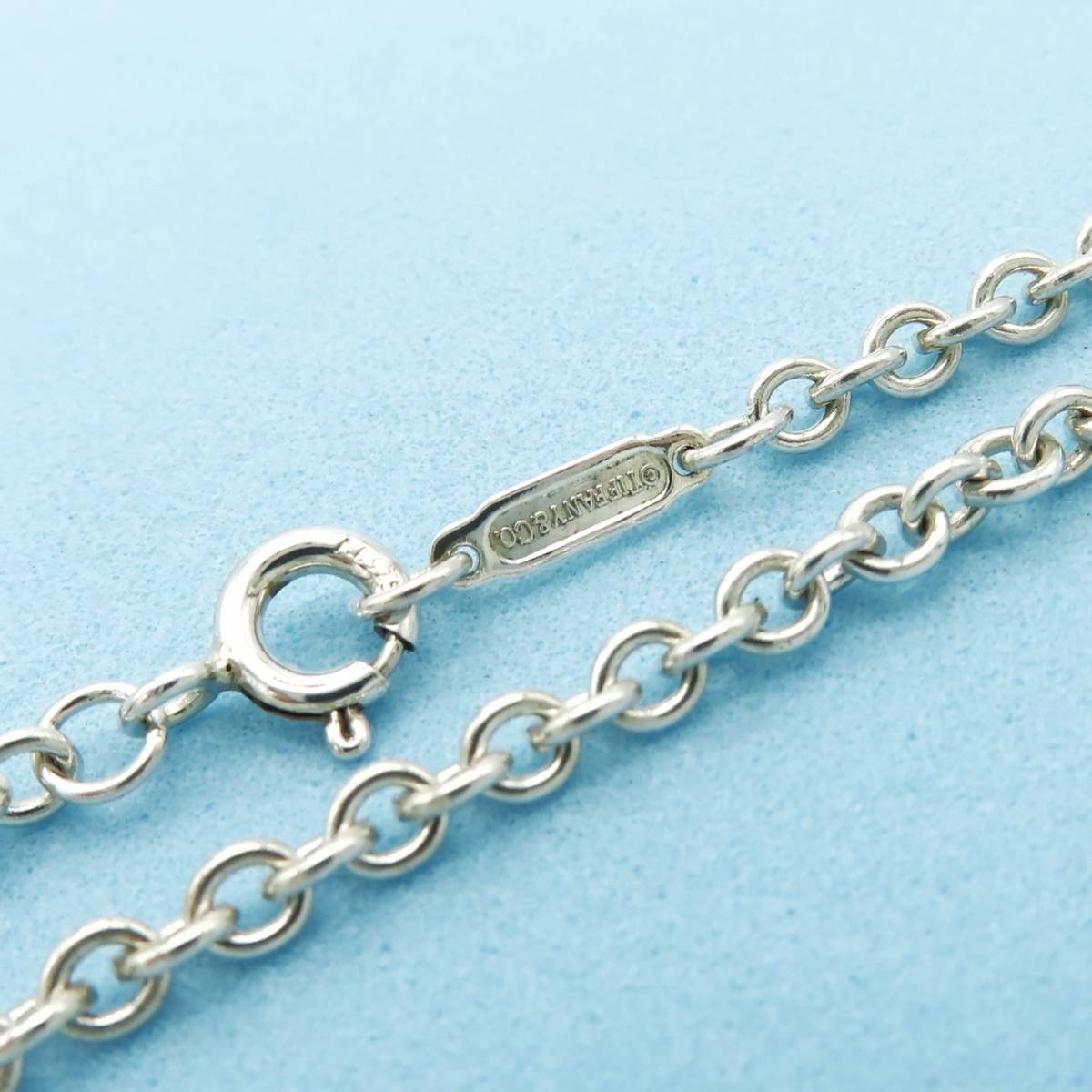 希少 美品 Tiffany&Co. ティファニー ラージ ロング ネックレス チェーン Ag925 SV 60㎝ ユニセックス OO36 4