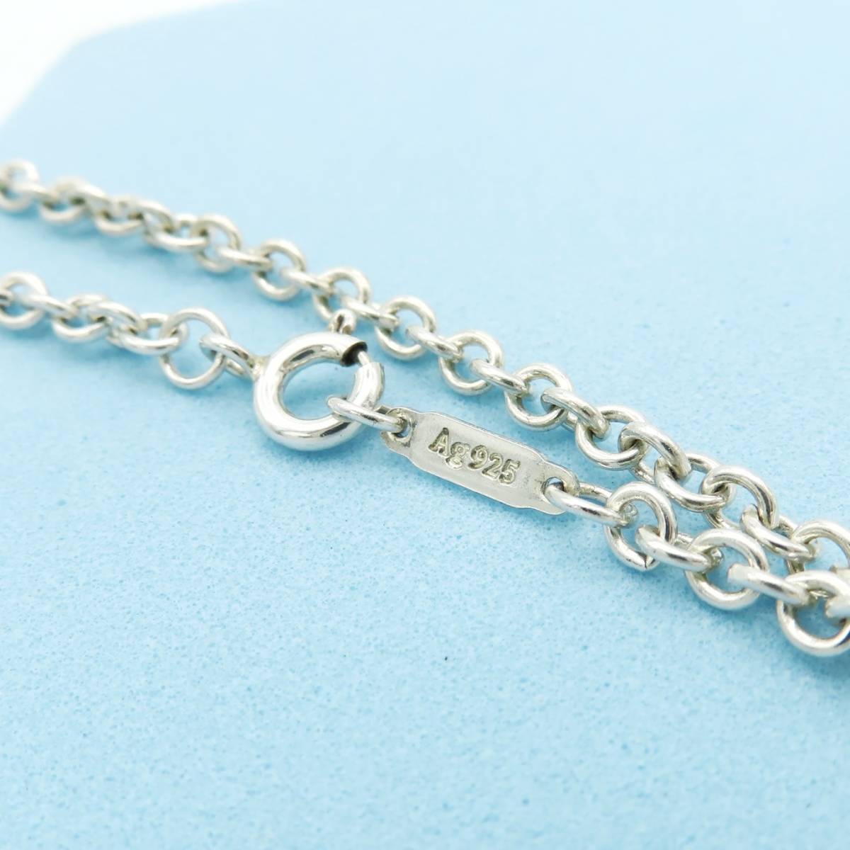 希少 美品 Tiffany&Co. ティファニー ラージ ロング ネックレス チェーン Ag925 SV 60㎝ ユニセックス OO36 5