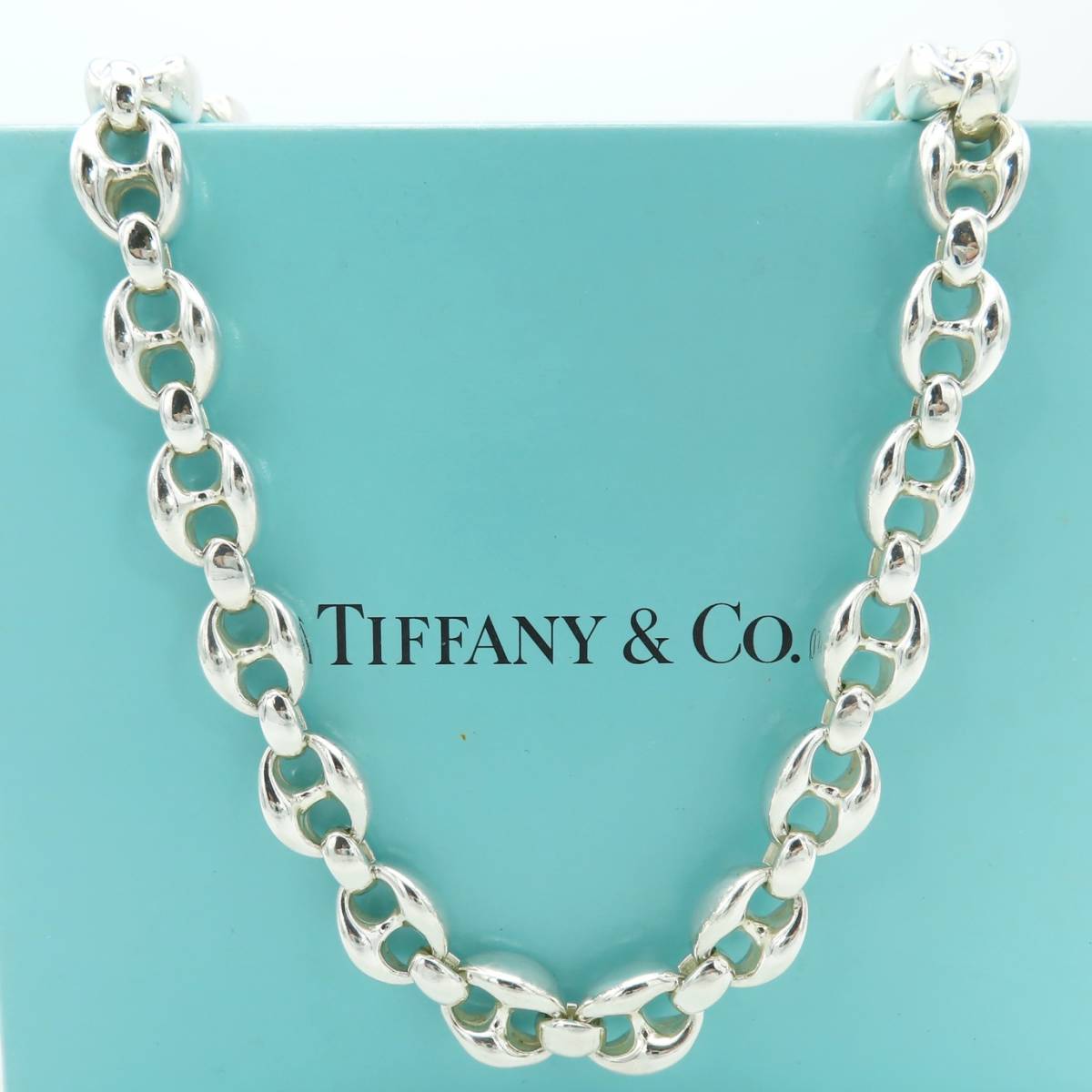 極希少 美品 Tiffany&Co. ヴィンテージ ティファニー オープン リンク シルバー ゴールド コンビ ネックレス SV925 K18 ハード OO59