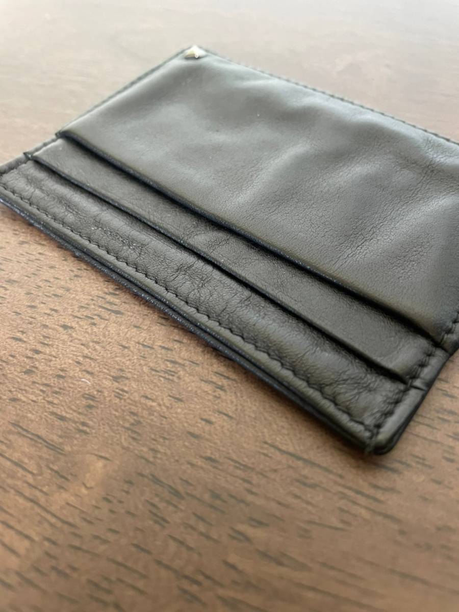  regular goods *[VALENTINO] lock studs leather card-case black Valentino 